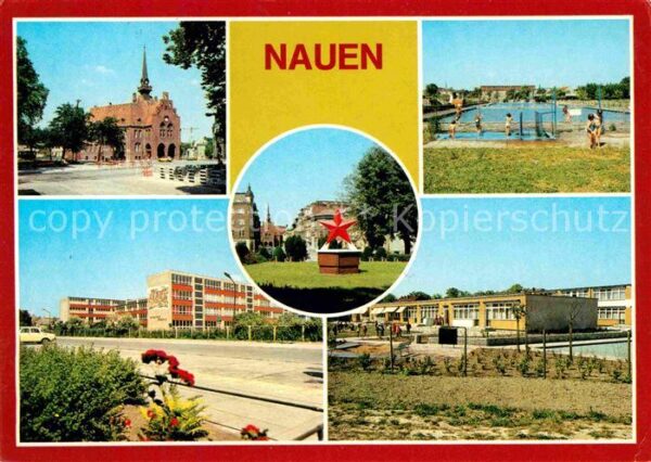 Nauen Havelland Rathaus Freibad Wilhelm Pieck Oberschul