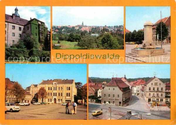 Dippoldiswalde Osterzgebirge Schloss Teilansicht Platz des Friedens