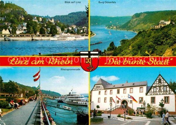 Linz Rhein Uferpromenade Burg Ockenfels Rheindampf