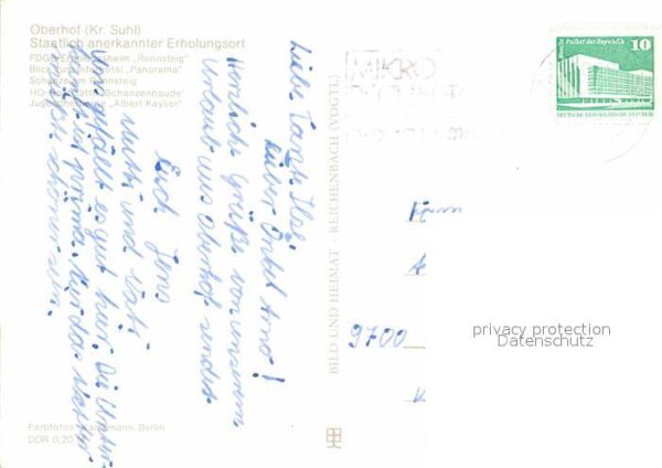 Oberhof Thueringen FDGB Erholungsheim Rennsteig Interhotel – Bild 2
