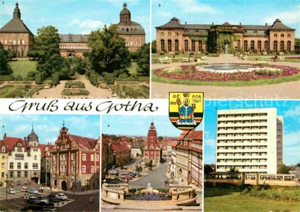 Gotha Thueringen Schloss Friedenstein Orangerie Rathaus