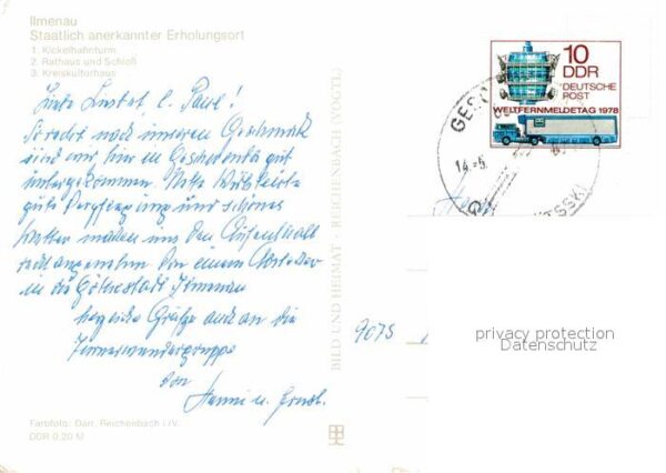 Ilmenau Thueringen Kickelhahnturm Rathaus Schloss Kreiskul – Bild 2