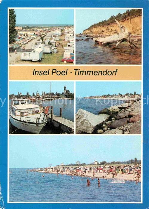 Timmendorf Insel Poel Campingplatz Hafen Motorboot Küste Stra