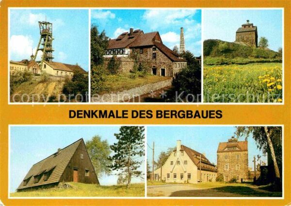 Freiberg Sachsen und Halsbrücke Denkmale des Bergbaues