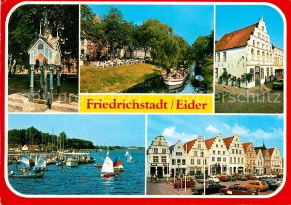 Friedrichstadt Eider Alter Marktbrunnen Kanal Wassersport Ma