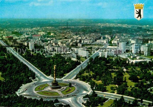 Tiergarten Berlin Siegessäule und Hansaviertel Fliegerauf