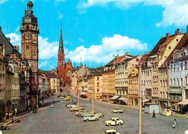 Altenburg Thueringen Markt Turm Kirche