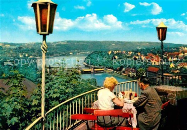Essen Ruhr Restaurant Terrasse Panorama Blick zum