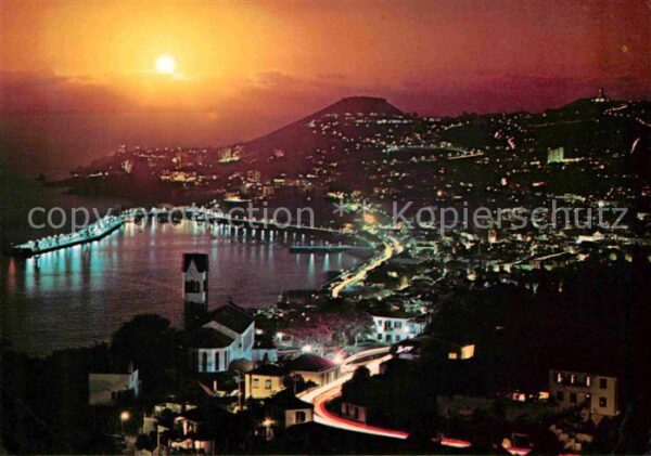Funchal Por do sol Sonnenuntergang über der Sta