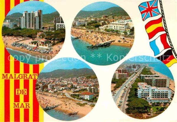 Malgrat de Mar Vistas aereas Strand Hotels Nationalfla