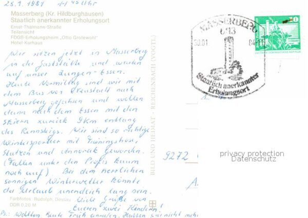 Masserberg Ernst Thälmann Strasse Teilansicht FDGB – Bild 2
