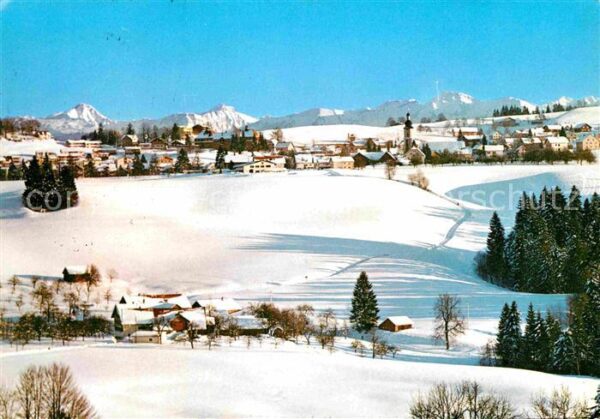 Scheidegg Allgaeu Winterpanorama mit Widderstein Ifen und
