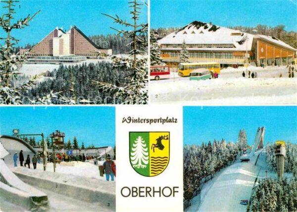 Oberhof Thueringen Interhotel Panorama Rennschlittenbahn G