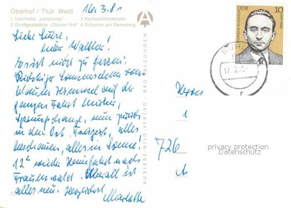 Oberhof Thueringen Interhotel Panorama Rennschlittenbahn G – Bild 2