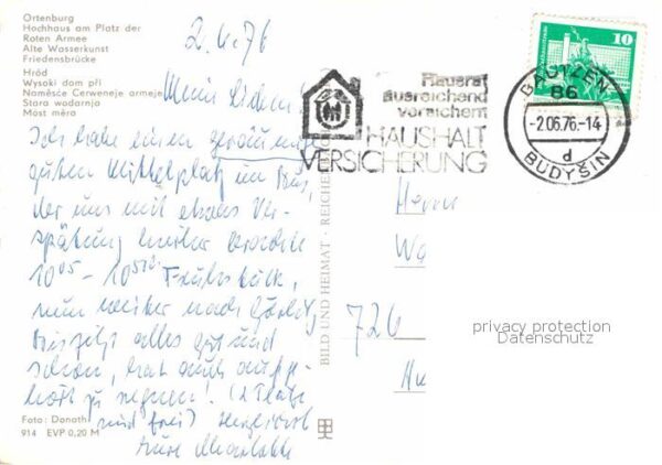 Bautzen Ortenburg Hochhaus Platz der Roten Arme – Bild 2
