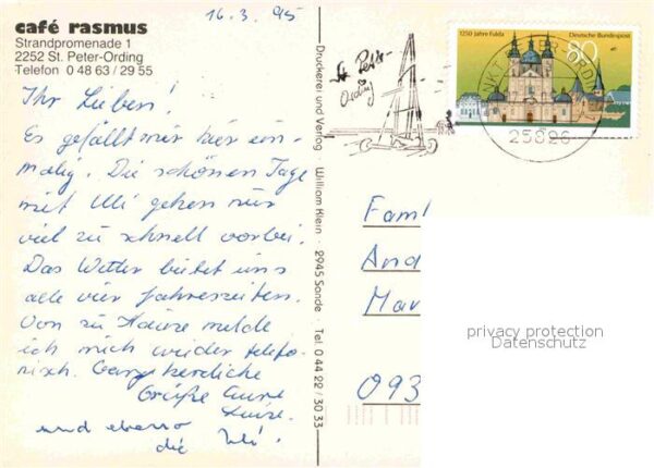 St Peter-Ording Cafe Rasmus Fremdenzimmer Strand – Bild 2
