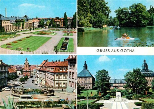 Gotha Thueringen Orangerie Gondelteich Hauptmarkt Schlos