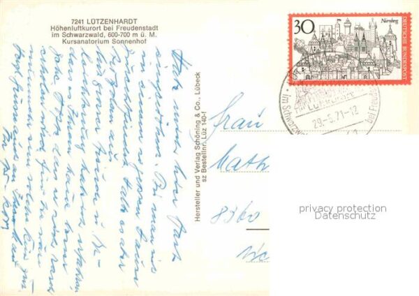 Freudenstadt Kursanatorium Sonnenhof Höhenluftkurort – Bild 2