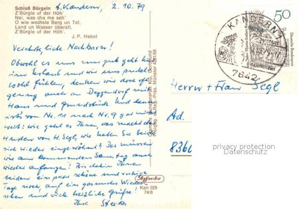 Schliengen Schloss Bürgeln Fliegeraufnahme Gedicht – Bild 2
