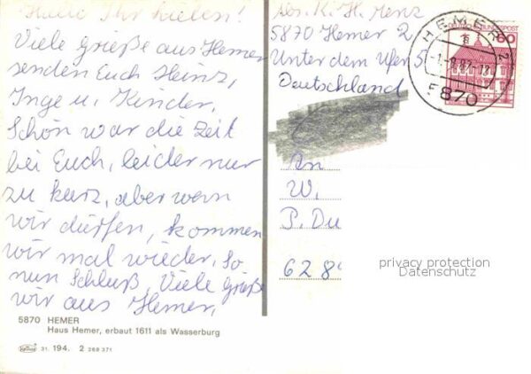 Hemer Haus Hemer erbaut 1611 als Wasserburg – Bild 2