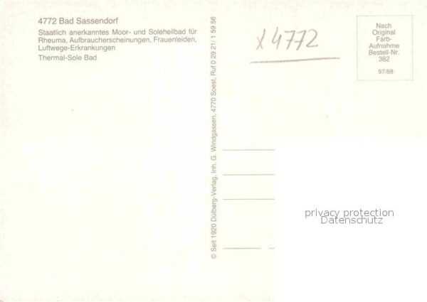 Bad Sassendorf Thermal Solebad Moorbad Soleheilbad – Bild 2