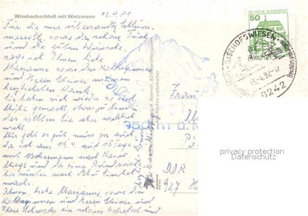 Ramsau Berchtesgaden Wimbachschloss Berggaststätte mit Watzm – Bild 2