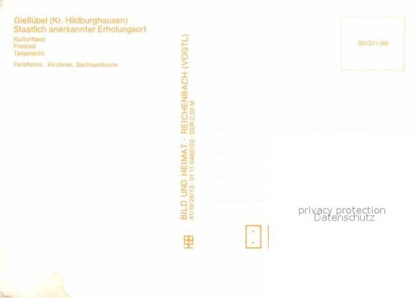 Giessuebel Schleusegrund Kulturhaus Freibad Teilansicht – Bild 2