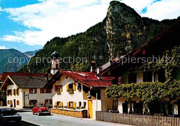Oberammergau Höhenluftkurort Passionsspielort gegen