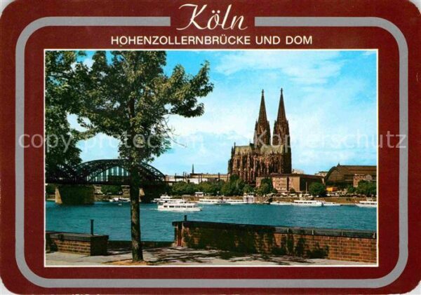Koeln Rhein Hohenzollernbrücke Dom