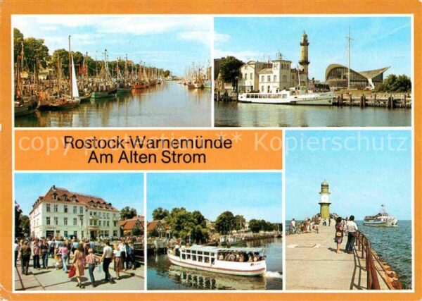 Warnemuende Ostseebad Am Alten Strom Leuchtturm