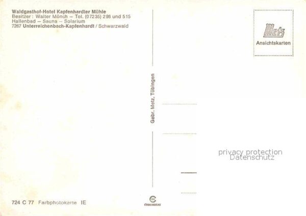 Unterreichenbach Calw Waldgasthof Kapfenhardter Mühle – Bild 2