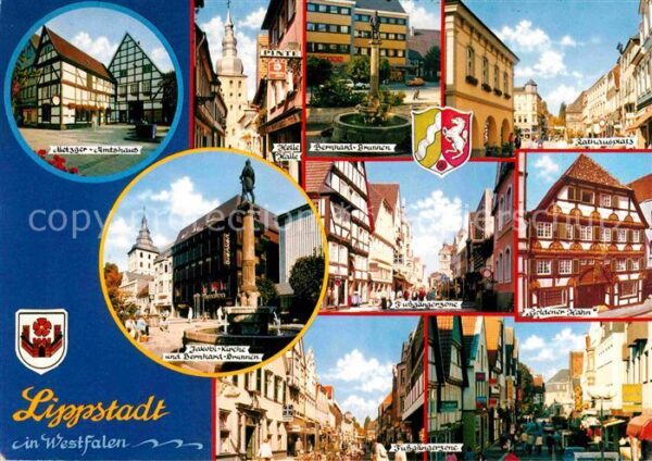 Lippstadt Bernhard Brunnen Jakobi Kirche Fussgäng