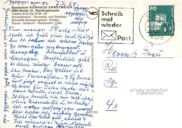 Randringhausen Bad Fliegeraufnahme Kurhaus Ernstmeier Tenn – Bild 2