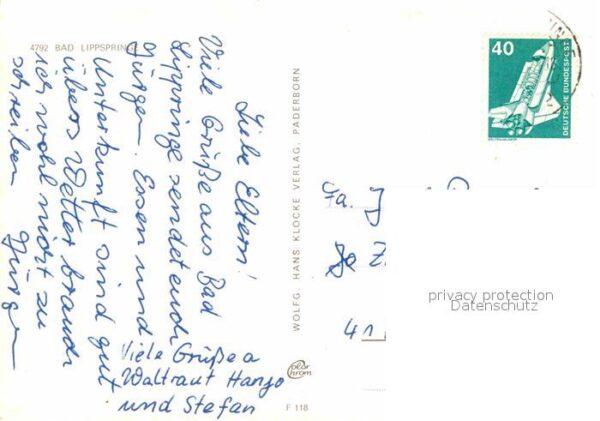Bad Lippspringe Waldsanatorium Kurpark-Eingang Kurhaus – Bild 2