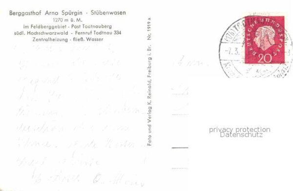 Stuebenwasen Todtnauberg Berggasthof Arno Spürgin – Bild 2