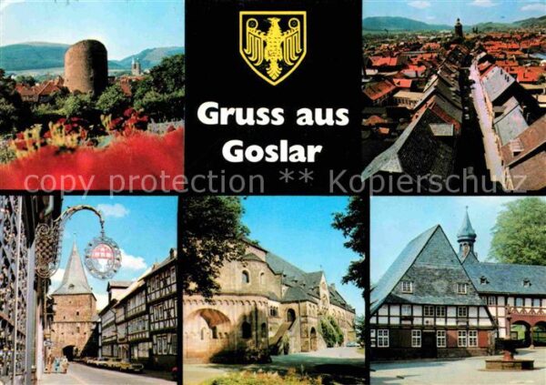 Goslar Blick vom Georgenberg Breites-Tor Kaise