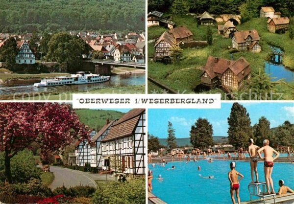Oberweser Hessen Freibad Fliegeraufnahme Fachwerk
