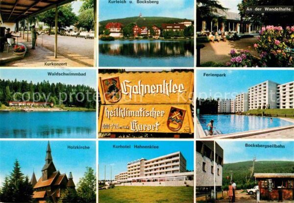 Hahnenklee-Bockswiese Harz Kurteich Bocksbergseilbahn Holzkirche