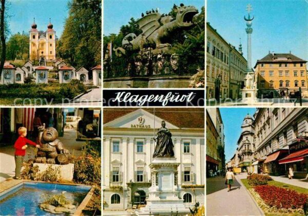 Klagenfurt Woerthersee Kreuzberg Lindwurm-Denkmal Pestsäule De