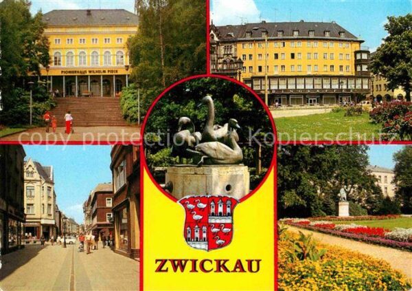 Zwickau Sachsen Ringkaffee Schwanenbrunnen Plauensche-S