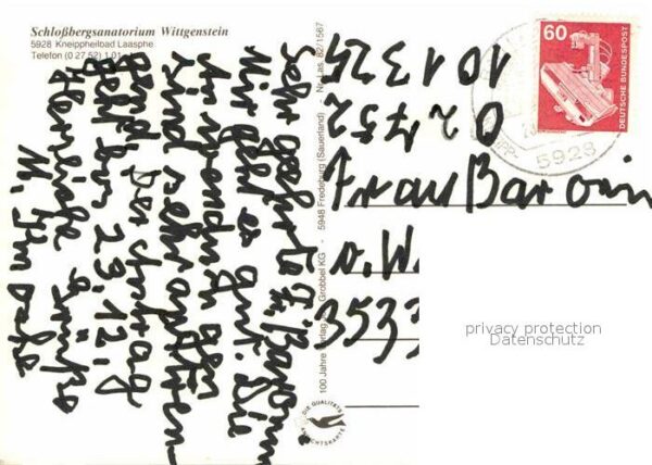 Laasphe Bad Schloßbergsanatorium Wittgenstein – Bild 2