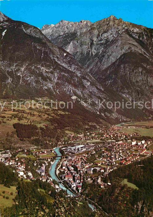 Landeck Tirol mit Silberspitze Fliegeraufnahme