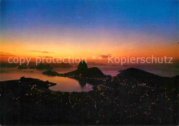 Rio de Janeiro Fliegeraufnahme Sunrise on Guanabara Ba