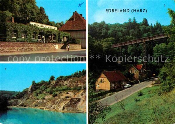 Ruebeland Harz Blauer See Kreuztalbrücke Baumannshöhle