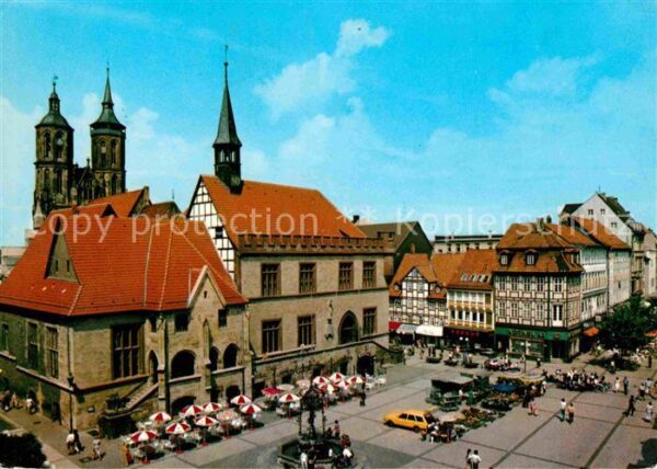 Goettingen Niedersachsen Rathaus Laube Halle mit Wandmalerei Uni