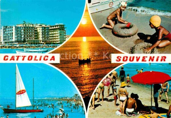 Cattolica Rimini Kind Strand Segelboot