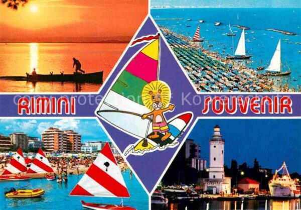 Rimini Leuchtturm Segelboot Strand