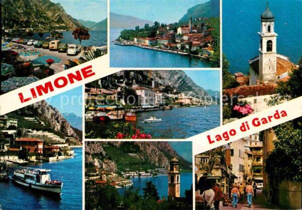 Limone sul Garda Kirche Fähre Strassenansicht