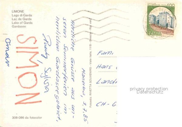 Limone sul Garda Kirche Fähre Strassenansicht – Bild 2