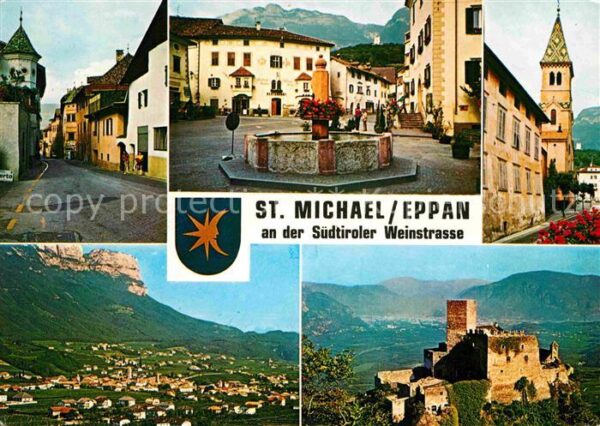 Eppan Suedtirol St Michael Brunnen Mendel Schlossruine